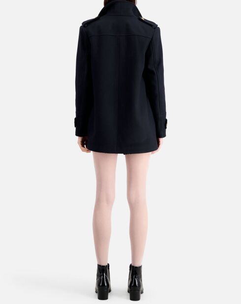Chaqueta negra en mezcla de lana