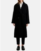 Manteau long en Laine mélangée Tweed noir