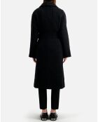 Manteau long en Laine mélangée Tweed noir