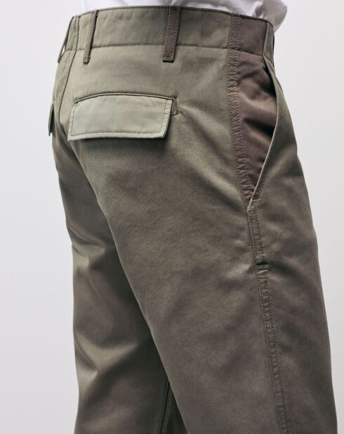 Pantalon Cargo Mix coloris vert olive