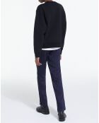 Pantalon Droit Fluide noir/marine