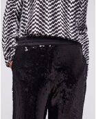 Pantalon à paillettes noir