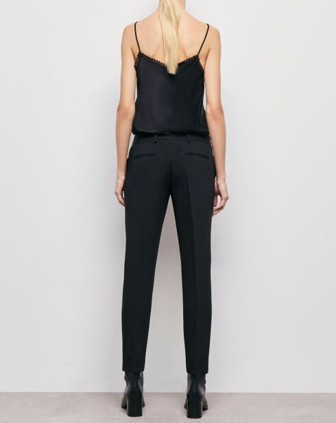 Pantalon de costume détails strass noir