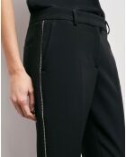 Pantalon de costume détails strass noir