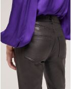 Pantalon en Cuir à clous noir