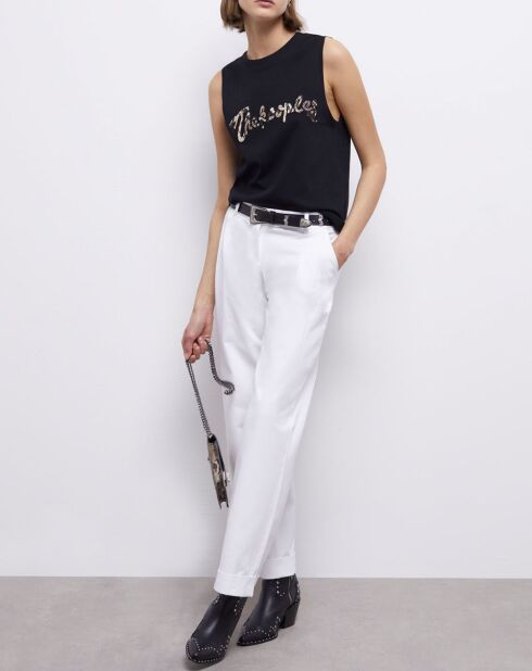 Pantalon large blanc