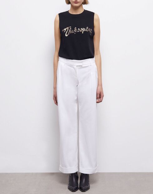 Pantalon large blanc