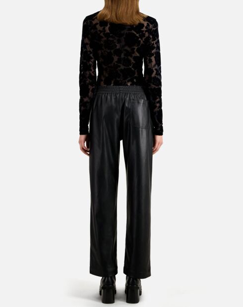 Pantalon noir effet cuir