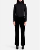 Pantalon tailleur en velours noir