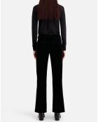Pantalon tailleur en velours noir