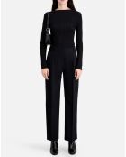 Pantalon à pinces en Laine noir
