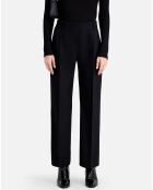 Pantalon à pinces en Laine noir