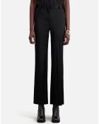 Pantalon tailleur satiné noir