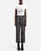 Pantalon imprimé noir