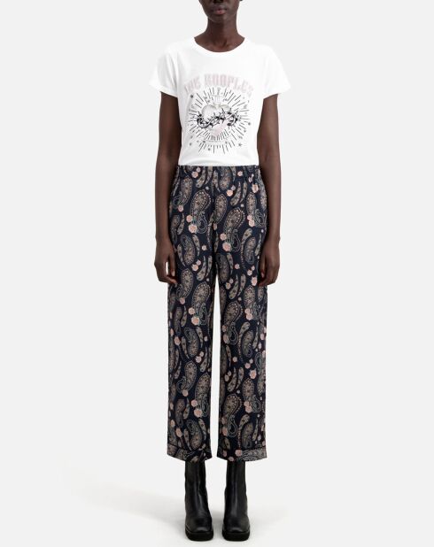 Pantalon imprimé noir
