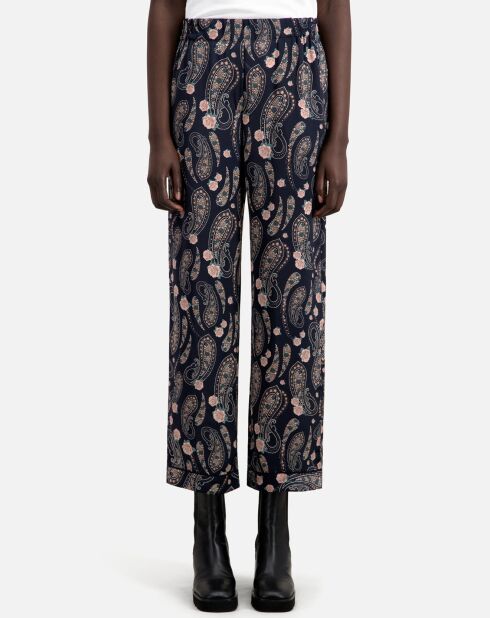 Pantalon imprimé noir