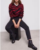 Pull en Laine mélangée col rond imprimé noir