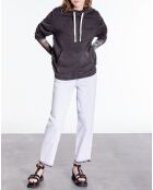 Pull à capuche en Coton & Laine noir