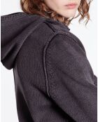 Pull à capuche en Coton & Laine noir