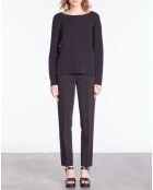 Pull en Laine mélangée avec bouton dans le dos noir