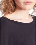 Pull en Laine mélangée avec bouton dans le dos noir