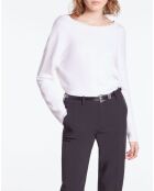 Pull en Laine mélangée avec bouton dans le dos écru