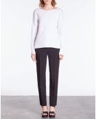 Pull en Laine mélangée avec bouton dans le dos écru