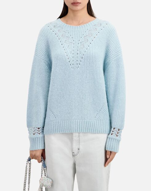 Pull en Laine mélangée bleu
