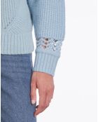 Pull en Laine mélangée bleu