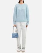 Pull en Laine mélangée bleu