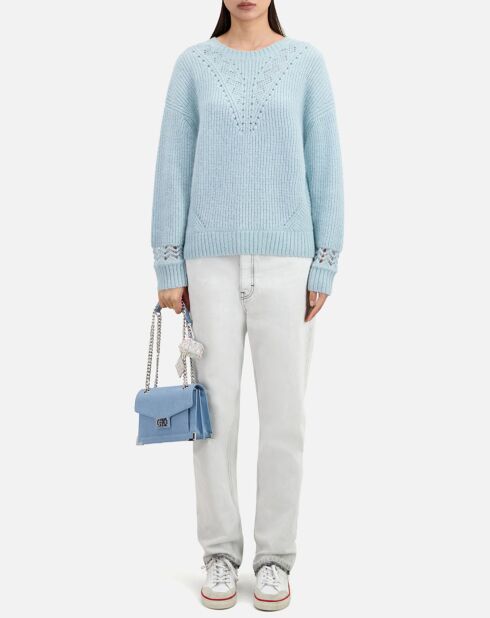 Pull en Laine mélangée bleu