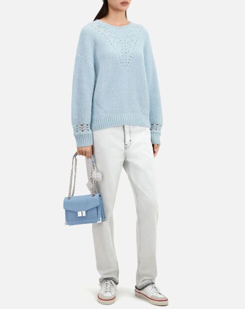 Pull en Laine mélangée bleu