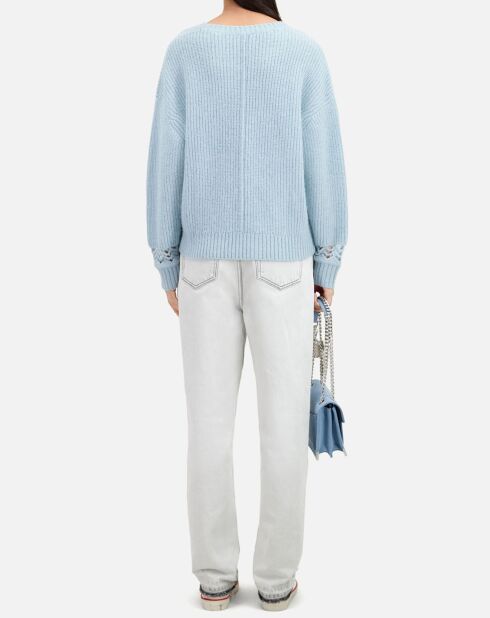 Pull en Laine mélangée bleu