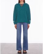 Pull en Laine mélangée bleu