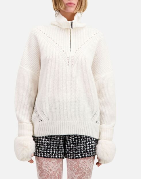 Pull en Laine mélangée écru