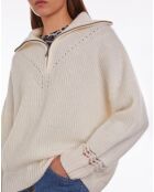 Pull en Laine mélangée écru