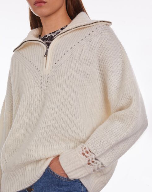 Pull en Laine mélangée écru