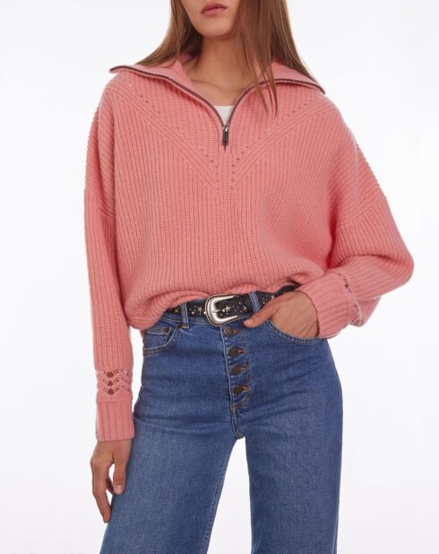 Pull en Laine mélangée rose