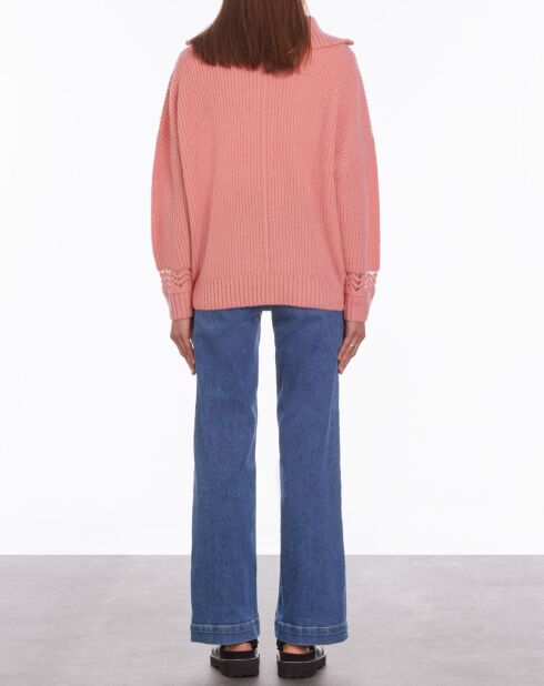 Pull en Laine mélangée rose