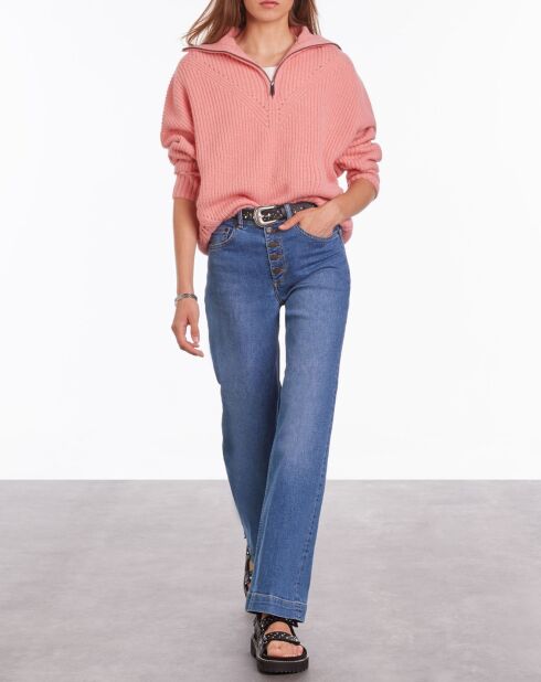 Pull en Laine mélangée rose