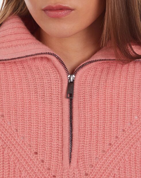 Pull en Laine mélangée rose