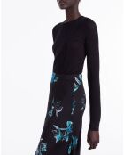 Pull en maille ajourée noire
