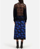 Pull avec dos en dentelle noir