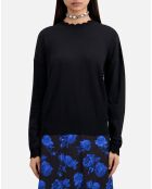 Pull avec dos en dentelle noir