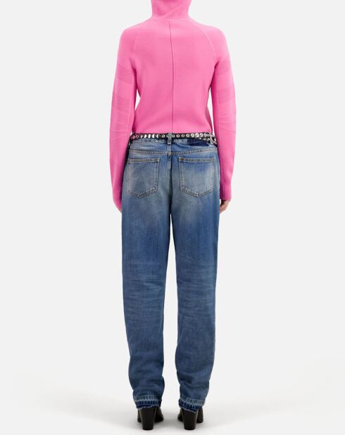 Pull cagoule rose