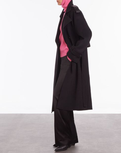 Maglione passamontagna rosa