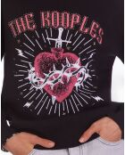 Pull en Laine mélangée Dagger through heart avec étoiles noir