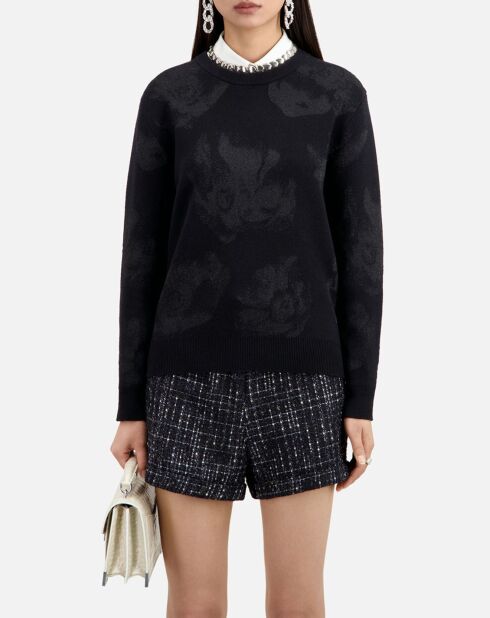 Pull en Laine mélangée avec motifs noir