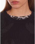 Pull en Laine mélangée avec motifs noir