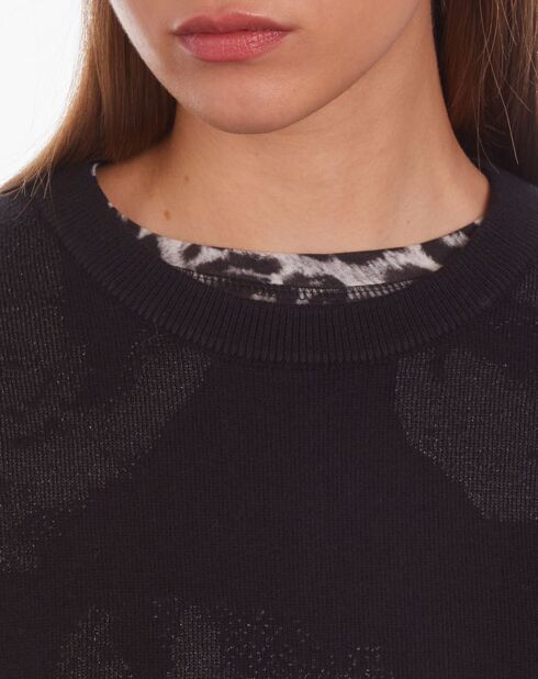 Pull en Laine mélangée avec motifs noir
